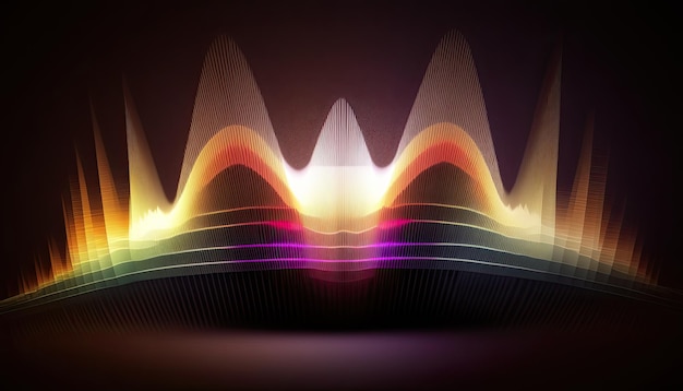 Abstract sound waves music background audio musical technology Generative AI