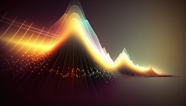 Abstract sound waves music background audio musical technology Generative AI