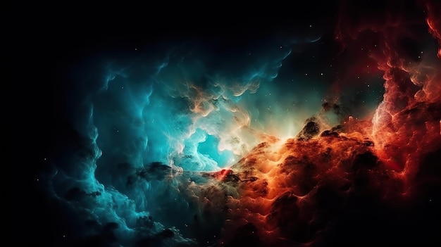 Abstract space background Galaxy and Nebula Endless universe in outer space Cosmos art Generative AI