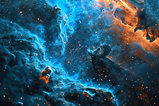 Abstract space background with nebulae and stars