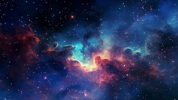 abstract space sky with stars and nebula Background