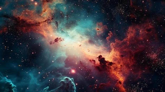 abstract space sky with stars and nebula Background