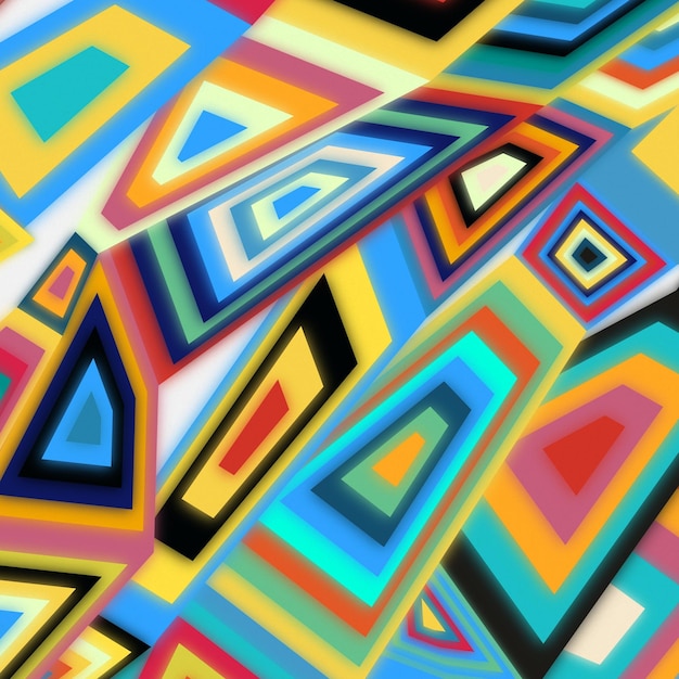 Abstract square and triangle art Banner format Colorful Painter Pattern Gradient background