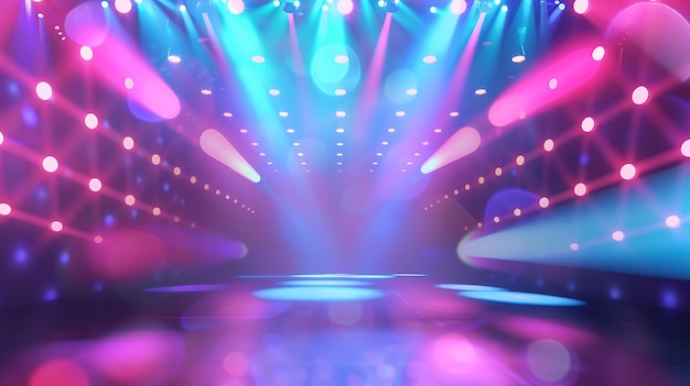 Abstract Stage Lights Background with Pink and Blue Lighting