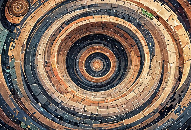 Photo abstract stone spirals with a hypnotic swirling effect