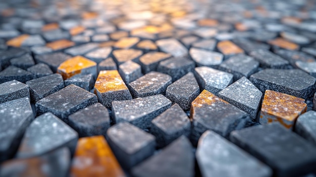 Photo abstract stone texture with a golden glow