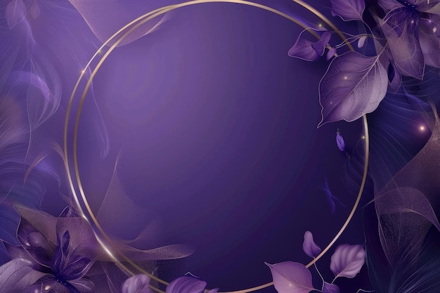 Photo abstract subtle flower frame background purple navy blue orange light blue