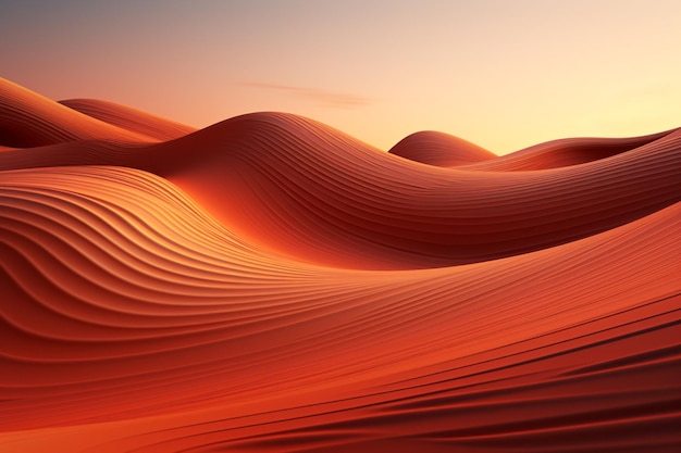 Abstract sun and desert landscape pattern with Generative ai