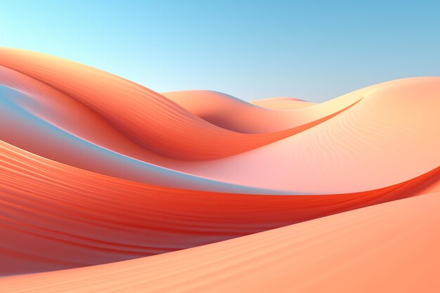 Abstract sun and sand dune pattern with dynamic Generative ai