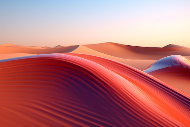 Abstract sun and sand dune pattern with dynamic Generative ai