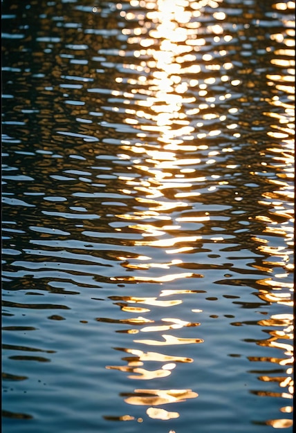 Abstract sunlit water reflections