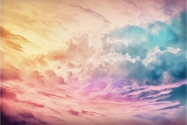 Abstract of sunset mood in the sky with cloudy background