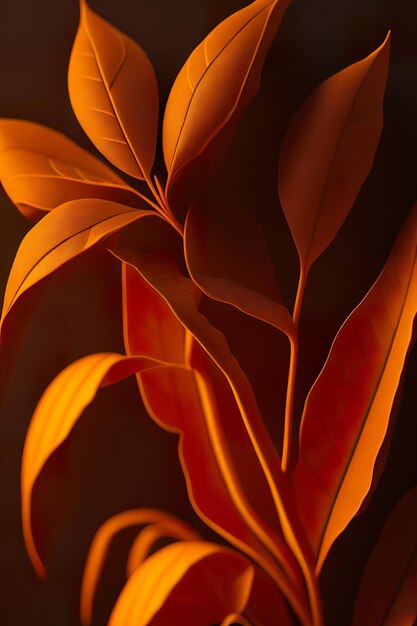 Abstract surface and textures of orange wall background Generative AI