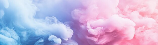 Photo abstract swirling blue and pink smoke background