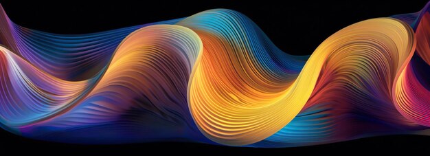 an abstract swirling colorful wave shaped image Generative AI