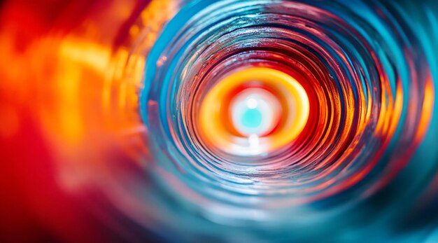 Abstract Swirling Colors Blue Red Orange Light Blurred Background