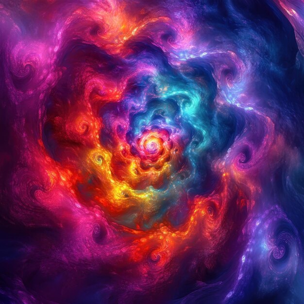 Photo abstract swirling colors creating a vortex