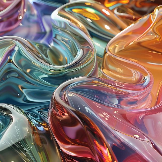 Abstract Swirling Glass Art