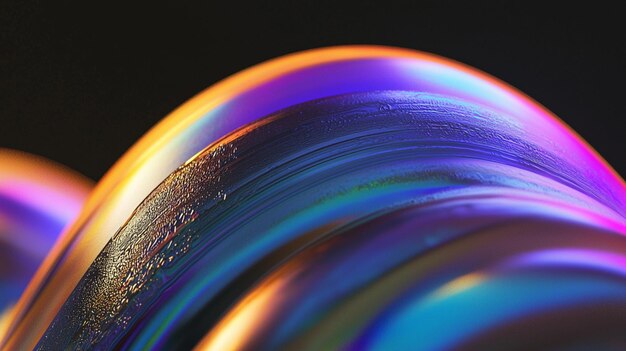 Abstract swirling light trails creating colorful pattern on black background