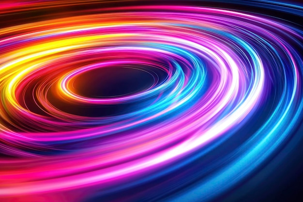 Abstract Swirling Light Trails in Vibrant Colors