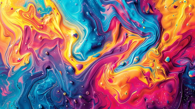 Abstract Swirling Paint Colors