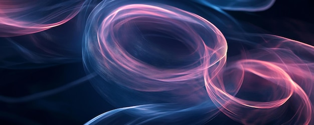 Photo abstract swirling smoke with blue and pink hues