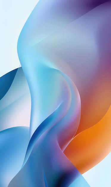 Abstract Swirls of Blue Orange and Purple