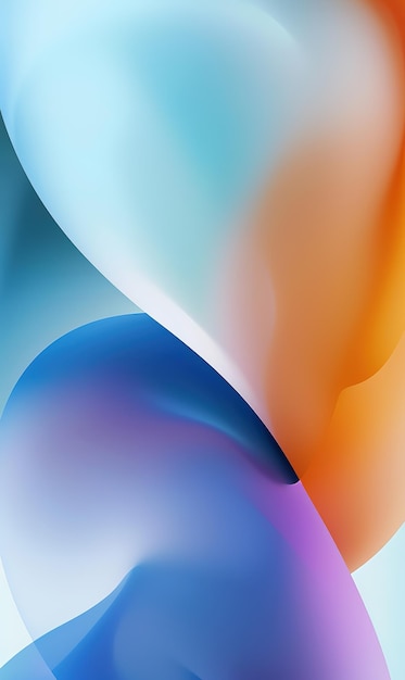 Abstract Swirls of Blue Orange and Purple