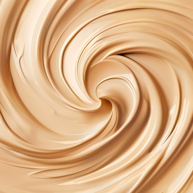 Abstract swirls of liquid foundation