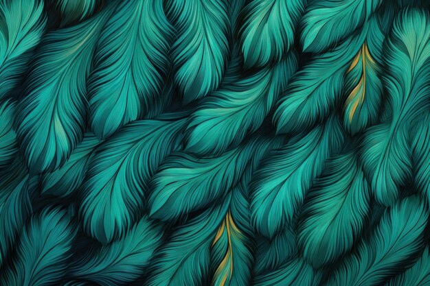 Photo abstract teal feather texture background