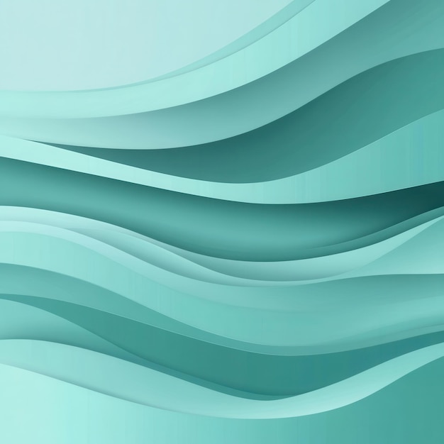 Photo abstract teal wavy background with 3d effect modern design for web print and social media