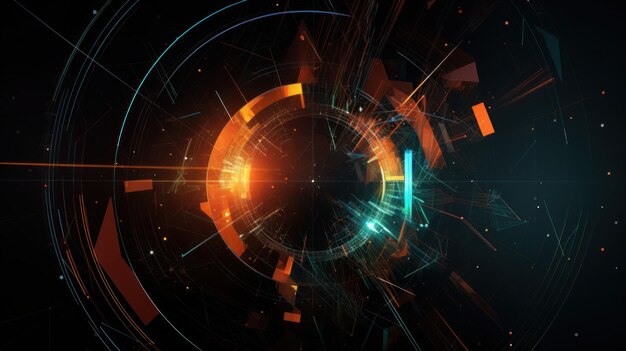 Abstract technology background Illustration AI GenerativexA