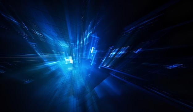 Abstract technology background with blue tones d image