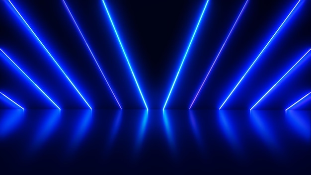 Abstract technology background with colorful light rays