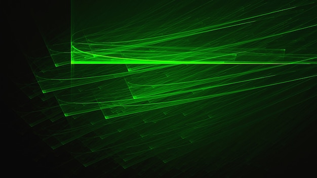 Abstract technology background with green stripes