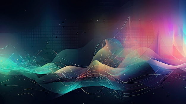 Abstract Technology Background with soft gradients and ethereal tech elements