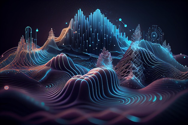 Abstract technology backgroundgenerative ai