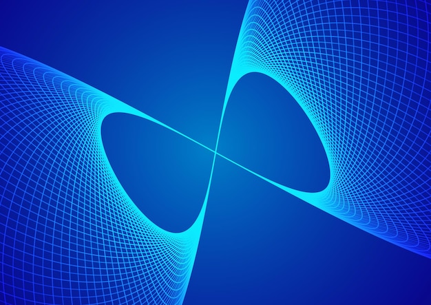 Abstract technology blue background wave lines background Banner poster or template elegant and modern curved lines Communication technology concept