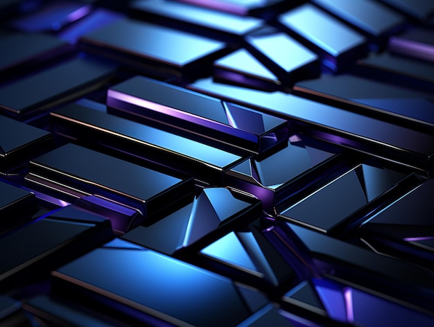 Abstract technology concept background Shiny metal plates in blue and violet colorsx9