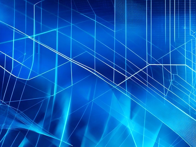 Abstract technology shiny lines mesh blue banner background