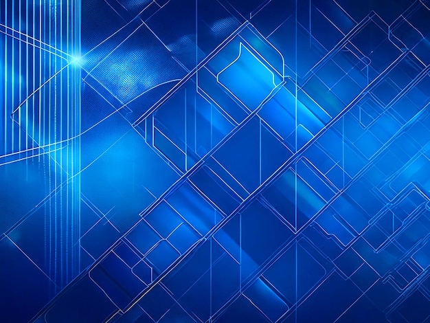 Abstract technology shiny lines mesh blue banner background