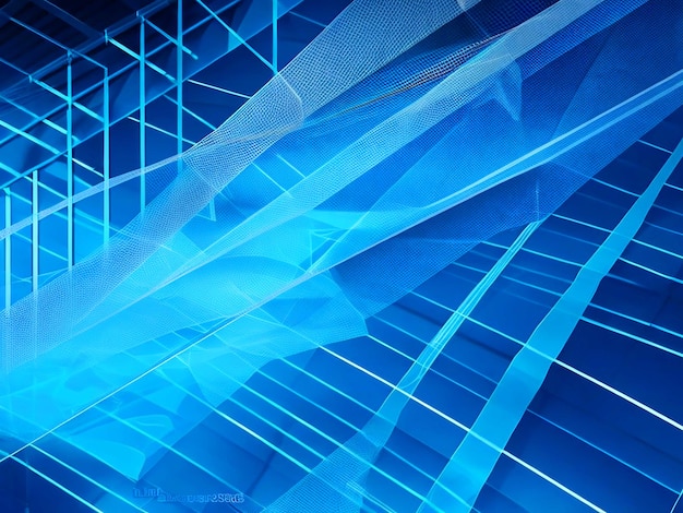 Abstract technology shiny lines mesh blue banner background