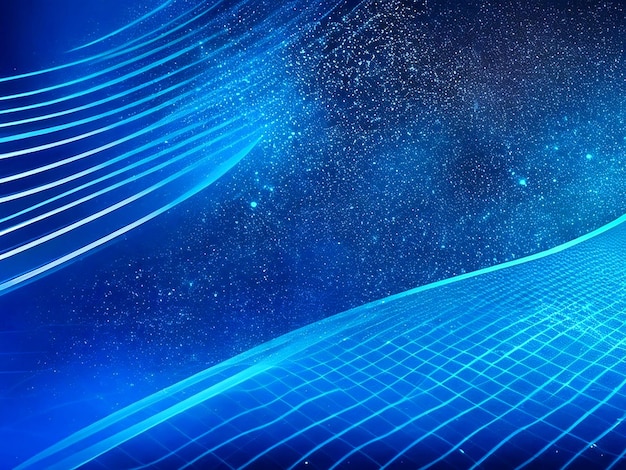 Abstract technology shiny lines mesh blue banner background