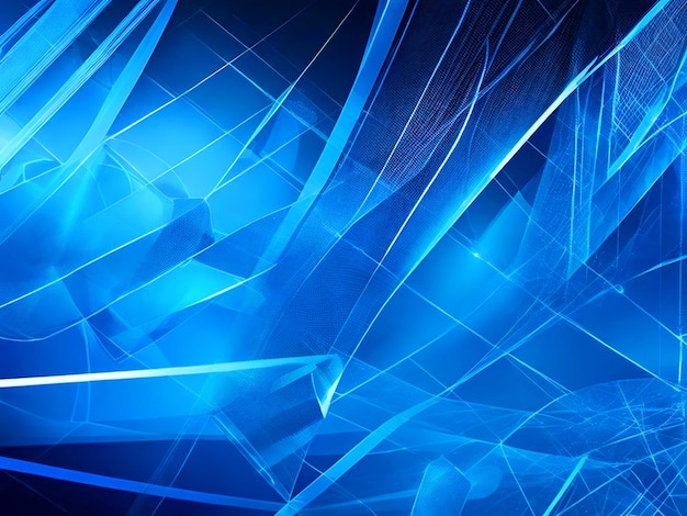 Abstract technology shiny lines mesh blue banner background