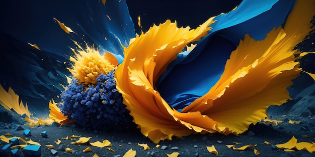 Abstract texture in blue and yellow Abstract blue and yellow backgroundxAAbstract blue and yellow backgroundxAAbstract blue and yellow background