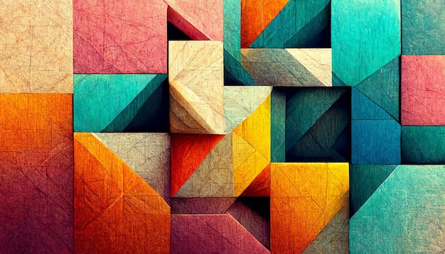 Abstract texture cubic geometric color background