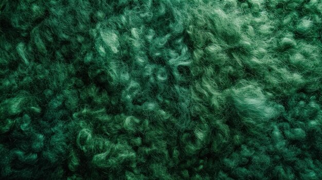 Abstract Texture of Green Sheep Wool Embodying the Spirit of Saint Patricks Day