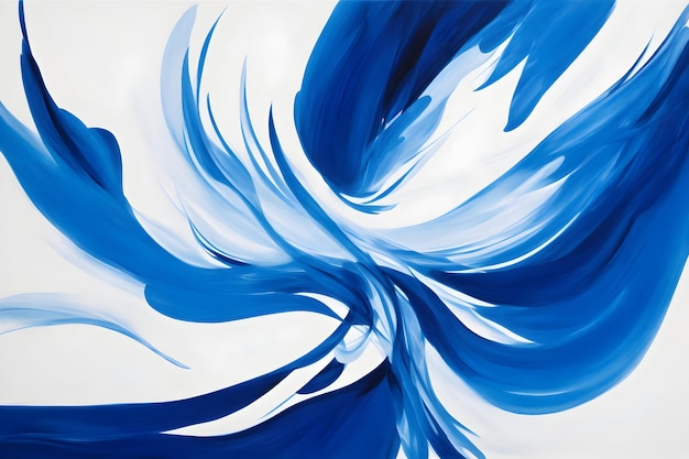 Photo abstract texture with bold brushstrokes of blue and white background image generative by ai