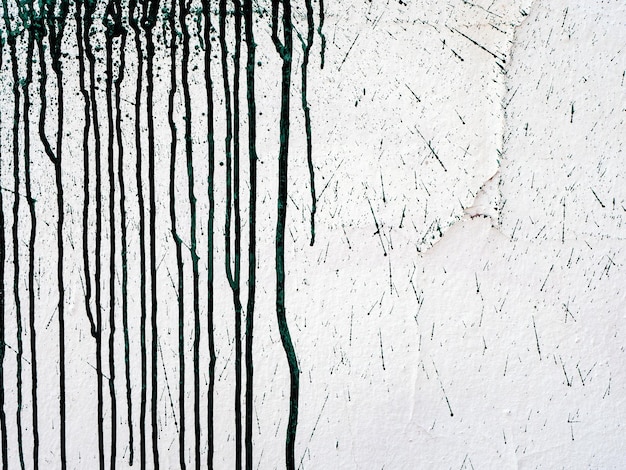 Abstract textured background with black paint smudges on a wall