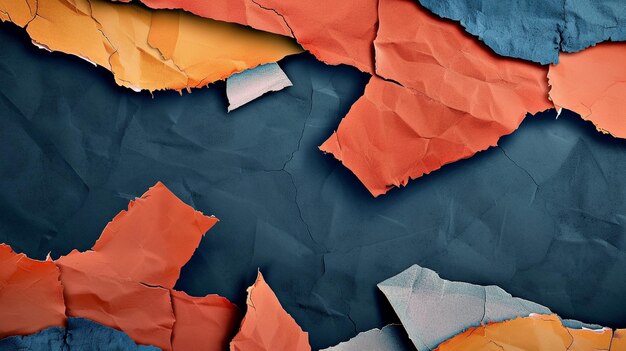 Abstract Torn Paper Irregular Shapes Background